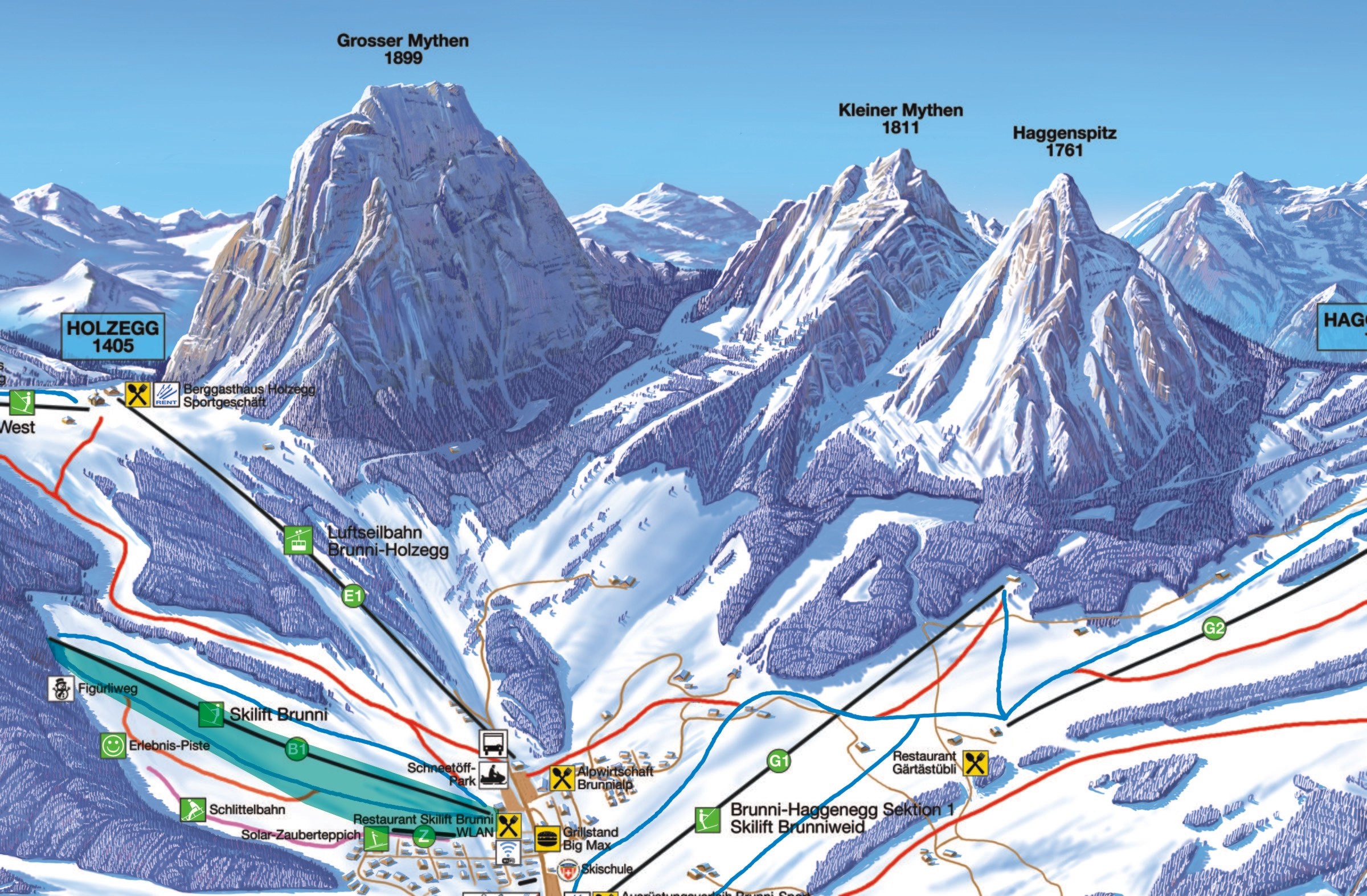 Beschneiung Skilift Brunni